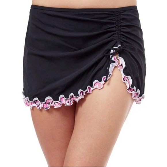 NWT Profile by Gottex Black Skirt with Ruffled Hem - Picture 2 of 6